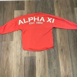 Alpha Xi spirit jersey oversized tee - coral